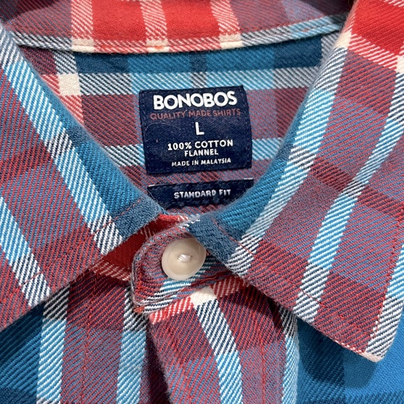 Bonobos Flannel long sleeve shirt, button down, standard fit - Picture 3 of 4